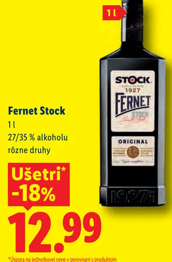 Stock Fernet rôzne druhy