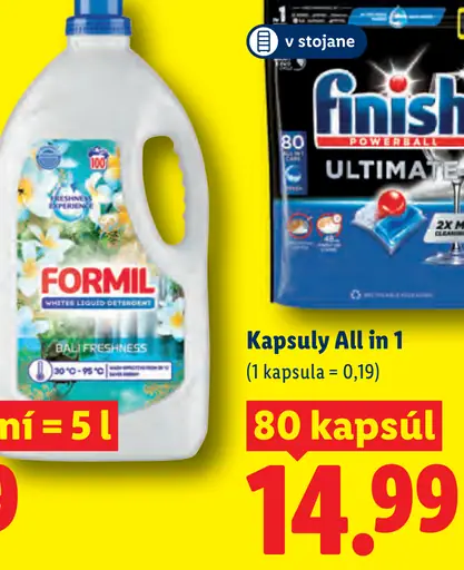 Finish Powerball Ultimate All in 1 kapsuly do umývačky riadu
