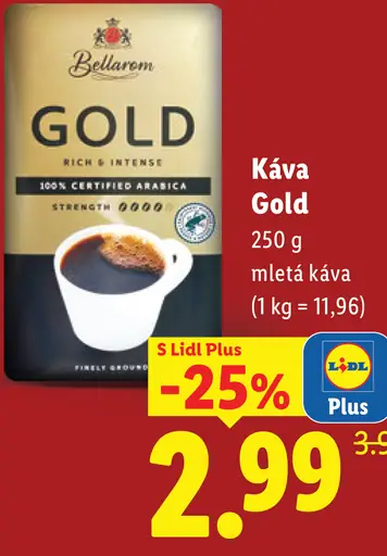 Bellarom Gold mletá káva