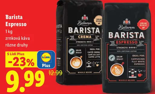 Bellarom Barista Espresso zrnková káva, Barista Crema a Barista Espresso