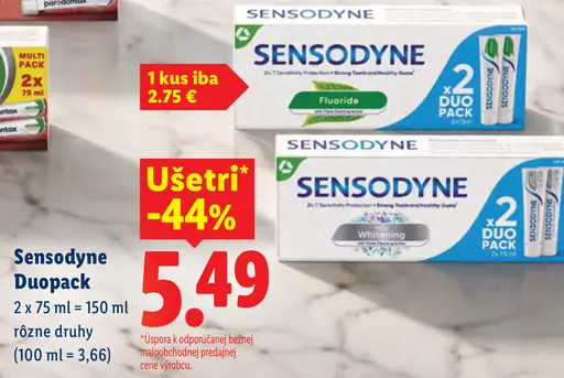 Sensodyne Duopack – rôzne druhy