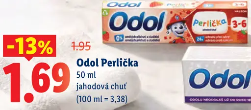 Odol Perlička zubná pasta, jahodová chuť