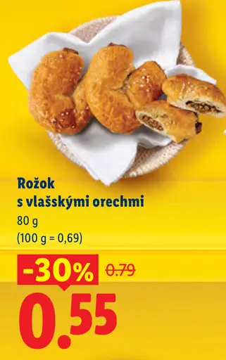 Rožok s vlašskými orechmi