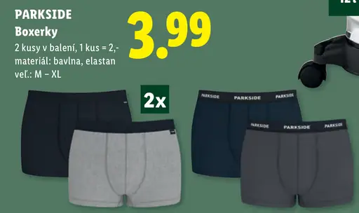PARKSIDE boxerky, 2 kusy v balení, bavlna a elastan, veľkosti M – XL