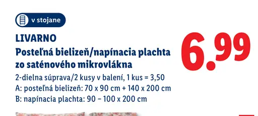 Livarno posteľná bielizeň/nápínacia plachta zo saténového mikrovlákna – variant A: posteľná bielizeň, variant B: nápínacia plac…