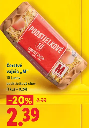 Čerstvé vajcia "M"