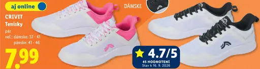 CRIVIT tenisky – dámske a pánske