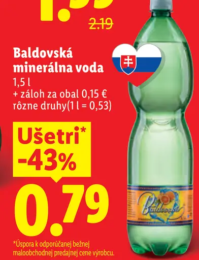 Baldovská Sýtená minerálna voda grep
