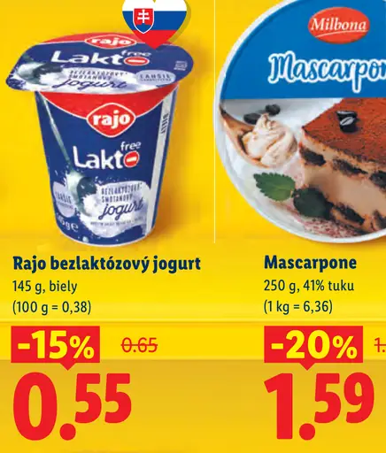 Rajo bezlaktózový jogurt biely