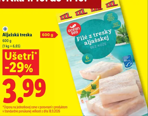 Ocean Sea filé z aljašskej tresky