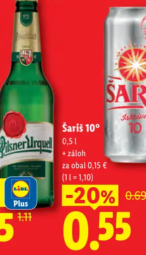 Šariš 10° plechovka