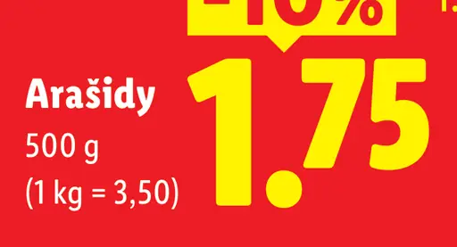 Alesto pražené arašidy