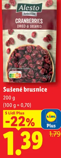 Alesto Sušené brusnice