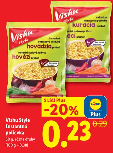 Vifshu Style instantná rezancová polievka, hovädzia a kuracia príchuť