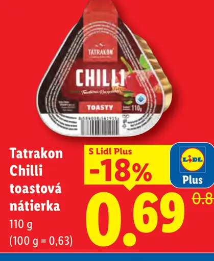 Tatrakon chilli toastová nátierka