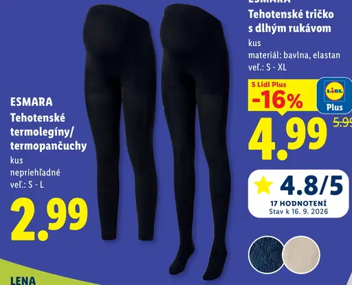 EsMara Tehotenské termolegíny/termopančuchy