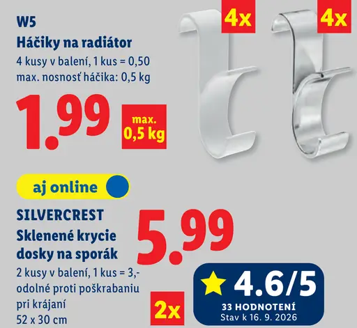 W5 Háčiky na radiátor