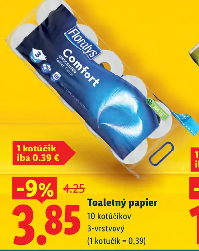 Floralys Comfort toaletný papier 3-vrstvový