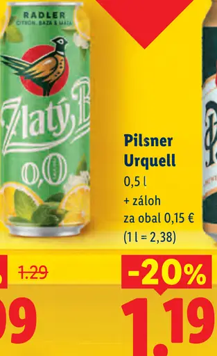 Pilsner Urquell plechovka