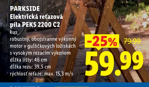 Parkside elektrická reťazová píla PEKS 2200 C2