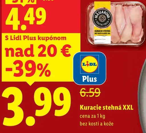 Kuracie stehná XXL bez kosti a kože