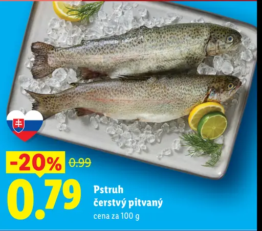 Pstruh čerstvý, pitvaný