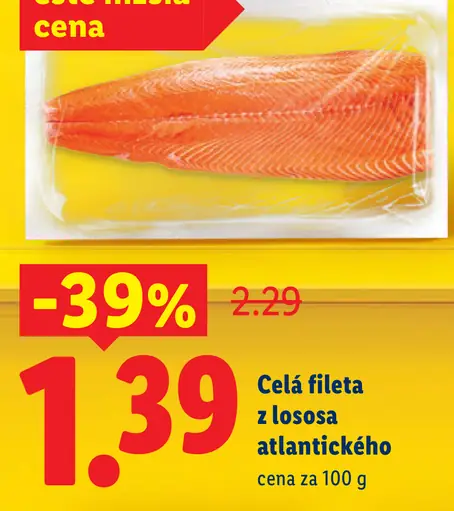 Celá fileta z lososa atlantského