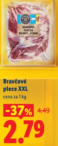 Bravčové plece XXL