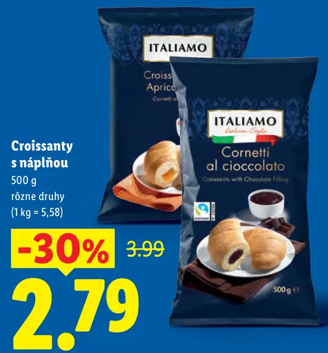 Italiamo croissanty s marhuľovou náplňou