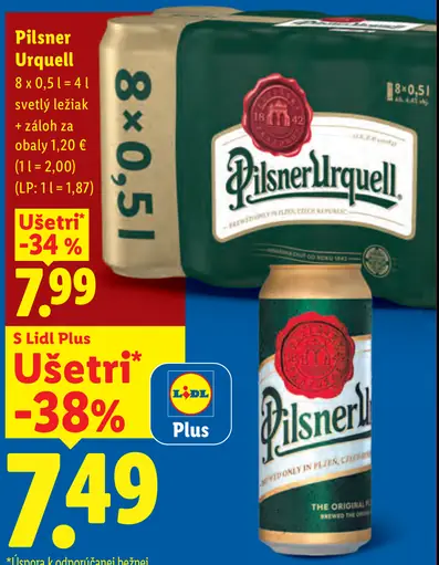 Pilsner Urquell plechovka