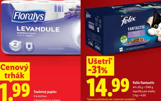 Floralys toaletný papier levanduľa 2-vrstvový