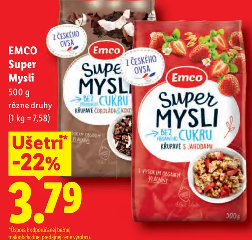 Emco Super Mysli, rôzne druhy