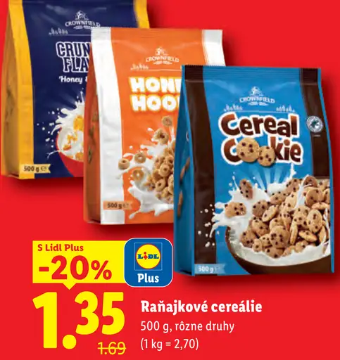 Crownfield Raňajkové cereálie