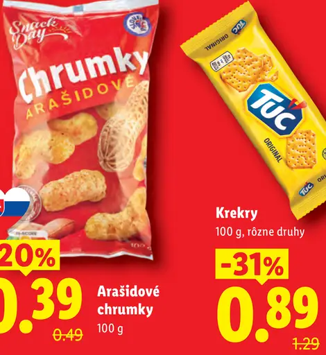 Snack Day Arašidové chrumky