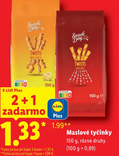 Snack Day Maslové tyčinky