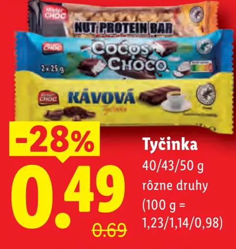 Mister Choc Kávová tyčinka