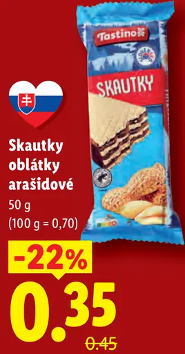 Tastino Arašidové Skautky