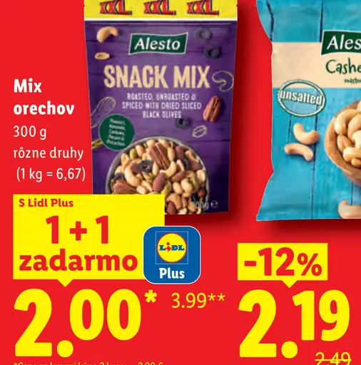 Alesto Snack Mix, mix orechov