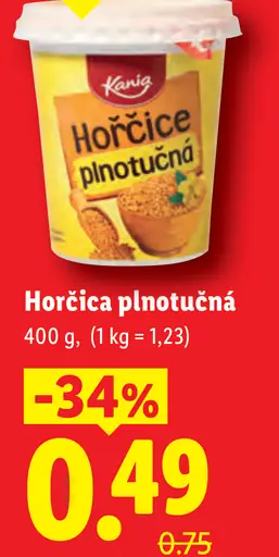 Kania Plnotučná horčica