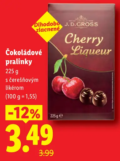 Čokoládové pralinky s čerešňovým likérom