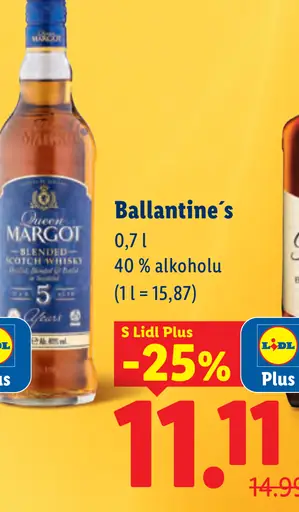 Ballantine’s Finest 40 % blended Scotch whisky