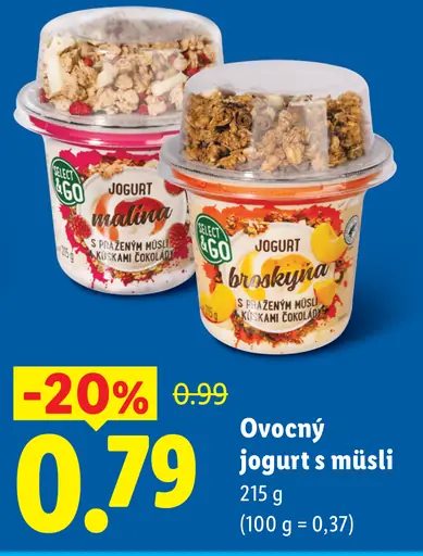 Select & Go ovocný jogurt s müsli