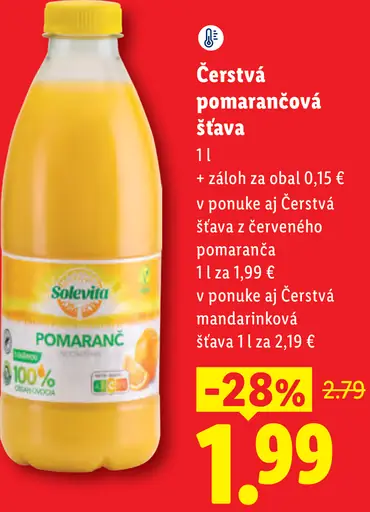 Solevita Pomarančová šťava