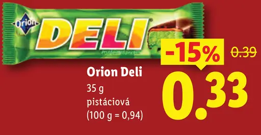 Orion Deli pistáciová tyčinka
