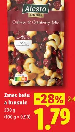 Alesto Zmes kešu a brusníc