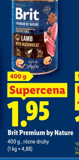Brit Premium by Nature krmivo pre mačky, jahňacie s pohánkou a jablkami