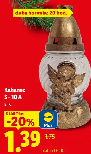 Kahanec S-10 A, doba horenia 20 hod.