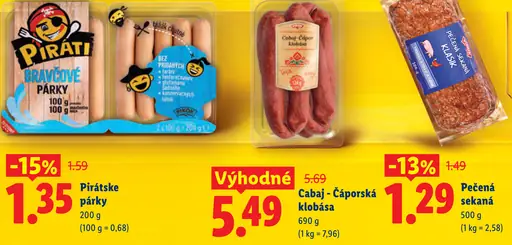Pirátske bravčové párky