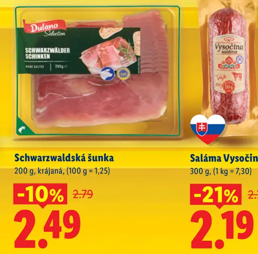 Dulano Schwarzwaldská šunka