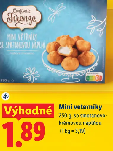 Confiserie Firenze Mini veterníky so smotanovou náplňou